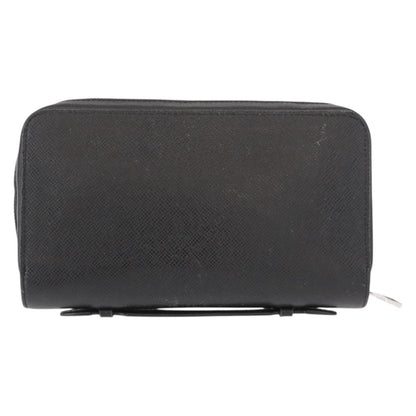 Louis Vuitton Zippy XL Taiga Leather, BLACK, LEATHER, Wallets