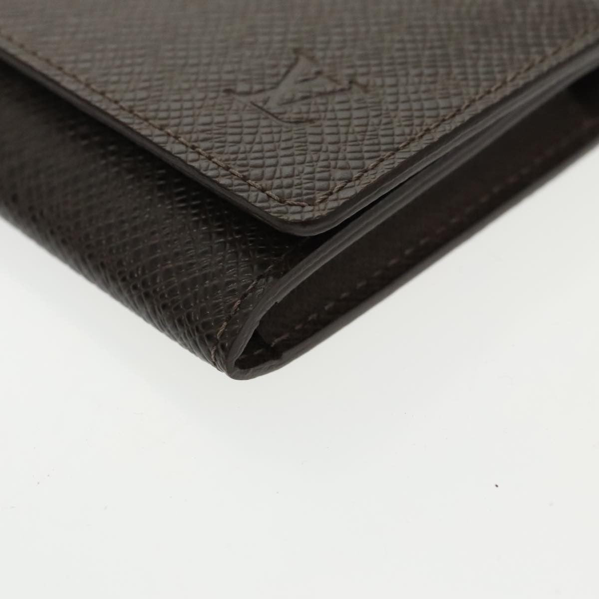 Louis Vuitton Envelope Business Card Holder Taiga Leather, BROWN, LEATHER, Card Holders