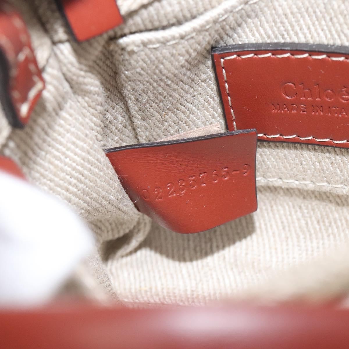 Chloe Woody Tote Canvas with Leather, BEIGE, CANVAS, Tote bag