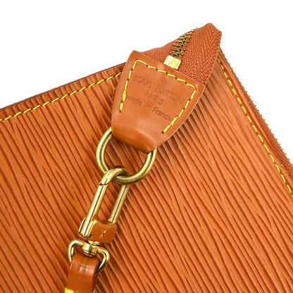 Louis Vuitton Pochette Accessoires Epi Leather, BROWN, LEATHER, Clutche & pouche