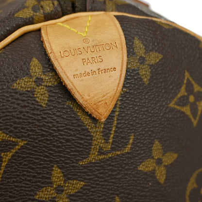 Louis Vuitton Keepall Bag Monogram Canvas, BROWN, CANVAS, Travel bag