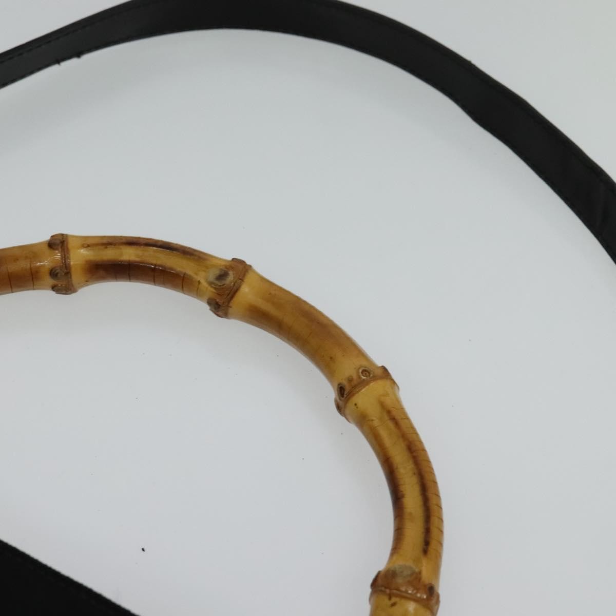 Gucci Vintage Bamboo Shoulder Bag Nylon, BLACK, NYLON, Shoulder bag