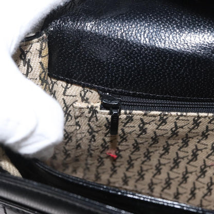 Saint Laurent Vintage Shoulder Bag Leather, BLACK, LEATHER, Shoulder bag