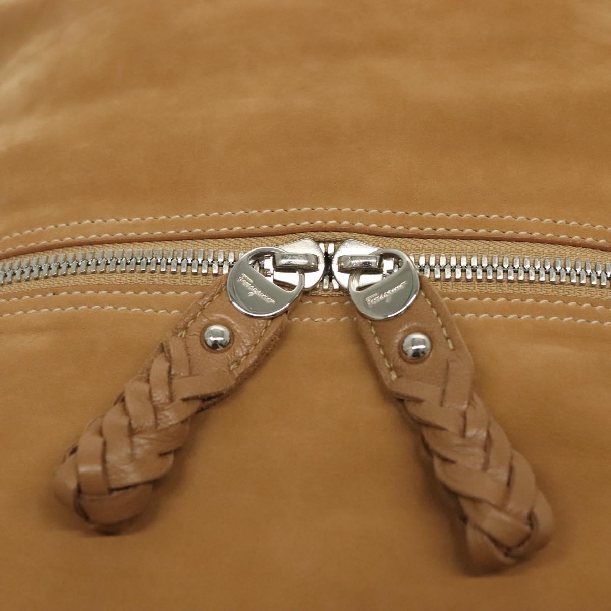 Salvatore Ferragamo Vintage Handbag Leather, BROWN, LEATHER, Handbag