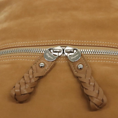 Salvatore Ferragamo Vintage Handbag Leather, BROWN, LEATHER, Handbag