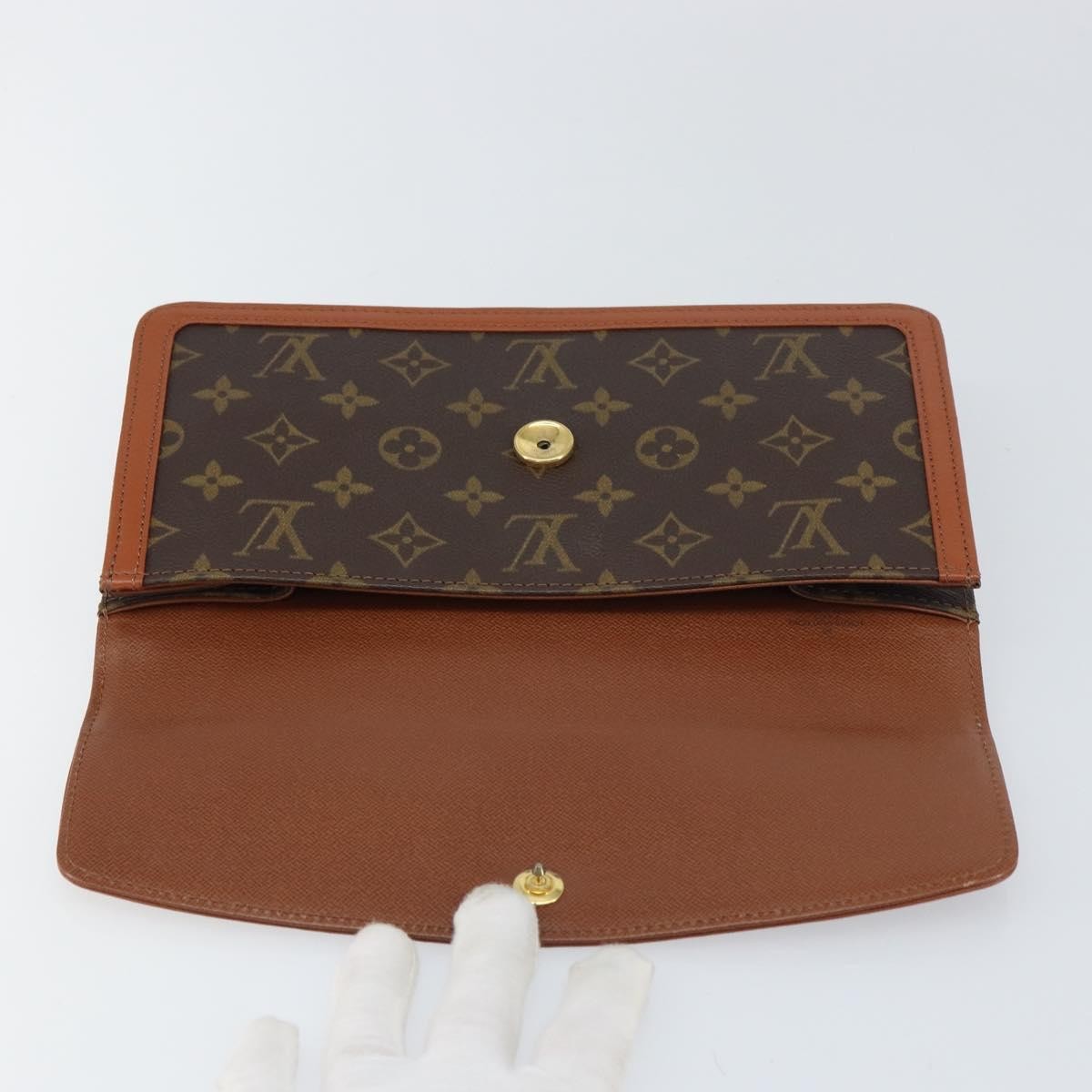 Louis Vuitton Dame Pochette Monogram Canvas, BROWN, CANVAS, Clutche & pouche