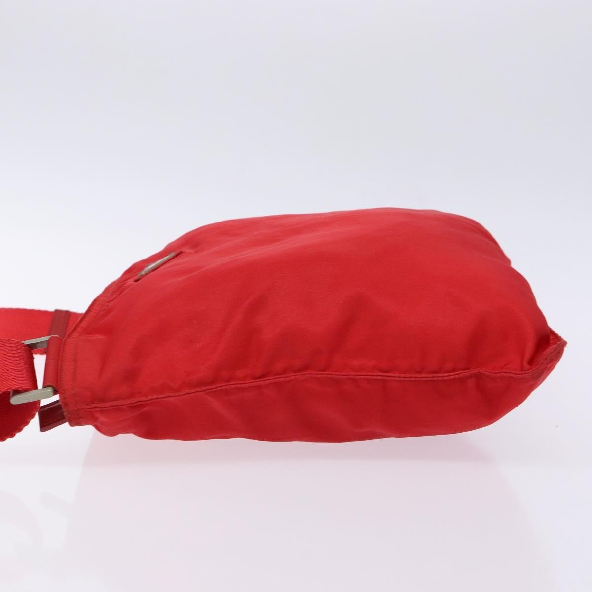 Prada Flat Messenger Bag Tessuto, Red, Nylon, Crossbody Bag