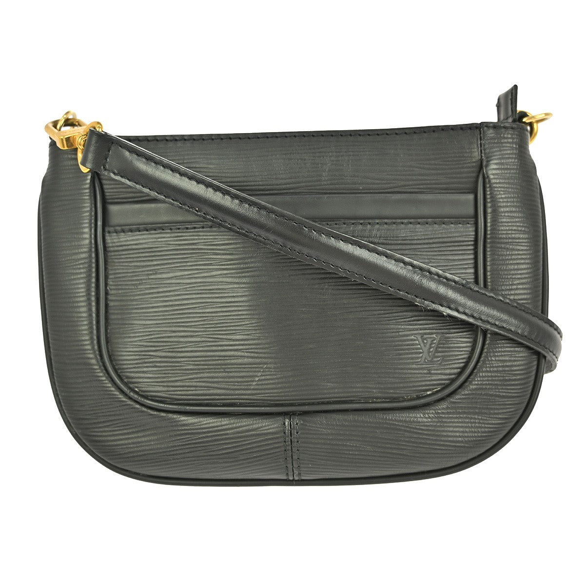 Louis Vuitton Sarvanga Handbag Epi Leather, BLACK, LEATHER, Clutche & pouche