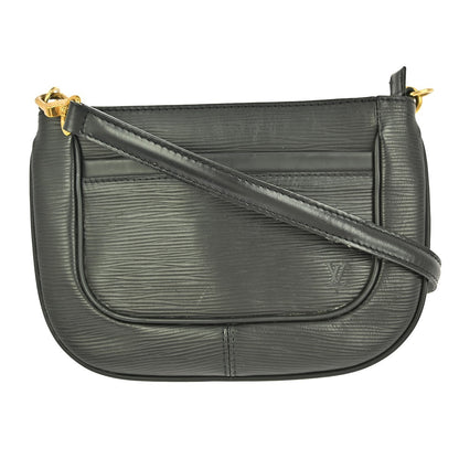 Louis Vuitton Sarvanga Handbag Epi Leather, BLACK, LEATHER, Clutche & pouche