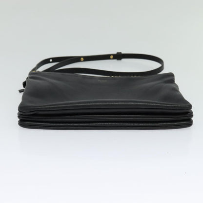 Celine Trio Crossbody Bag Leather, BLACK, LEATHER, Crossbody bag