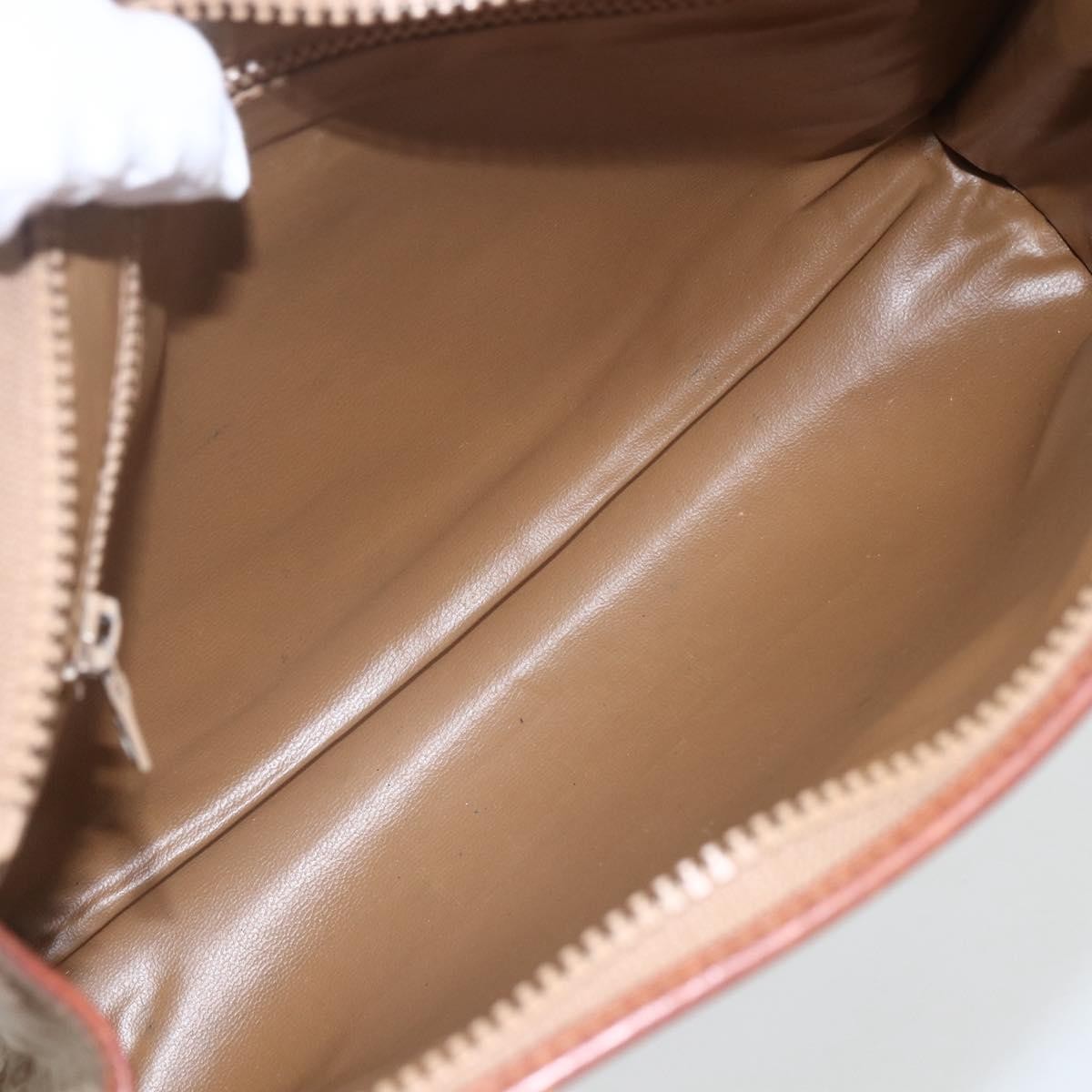 Celine Macadam Pochette Canvas and Leather, BEIGE, CANVAS, Clutche & pouche