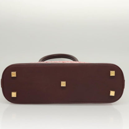Louis Vuitton Alma Handbag Mini Lin, RED, CANVAS, Handbag