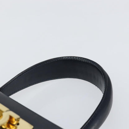 Salvatore Ferragamo Gancini Convertible Top Handle Bag Leather, NAVY, LEATHER, Handbag