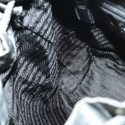 Prada Double Front Pocket Backpack Tessuto, Gray, Nylon, Backpack