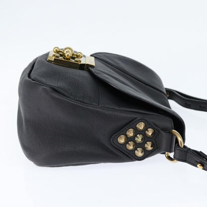 Chloe Elsie Crossbody Bag Leather, BLACK, LEATHER, Shoulder bag