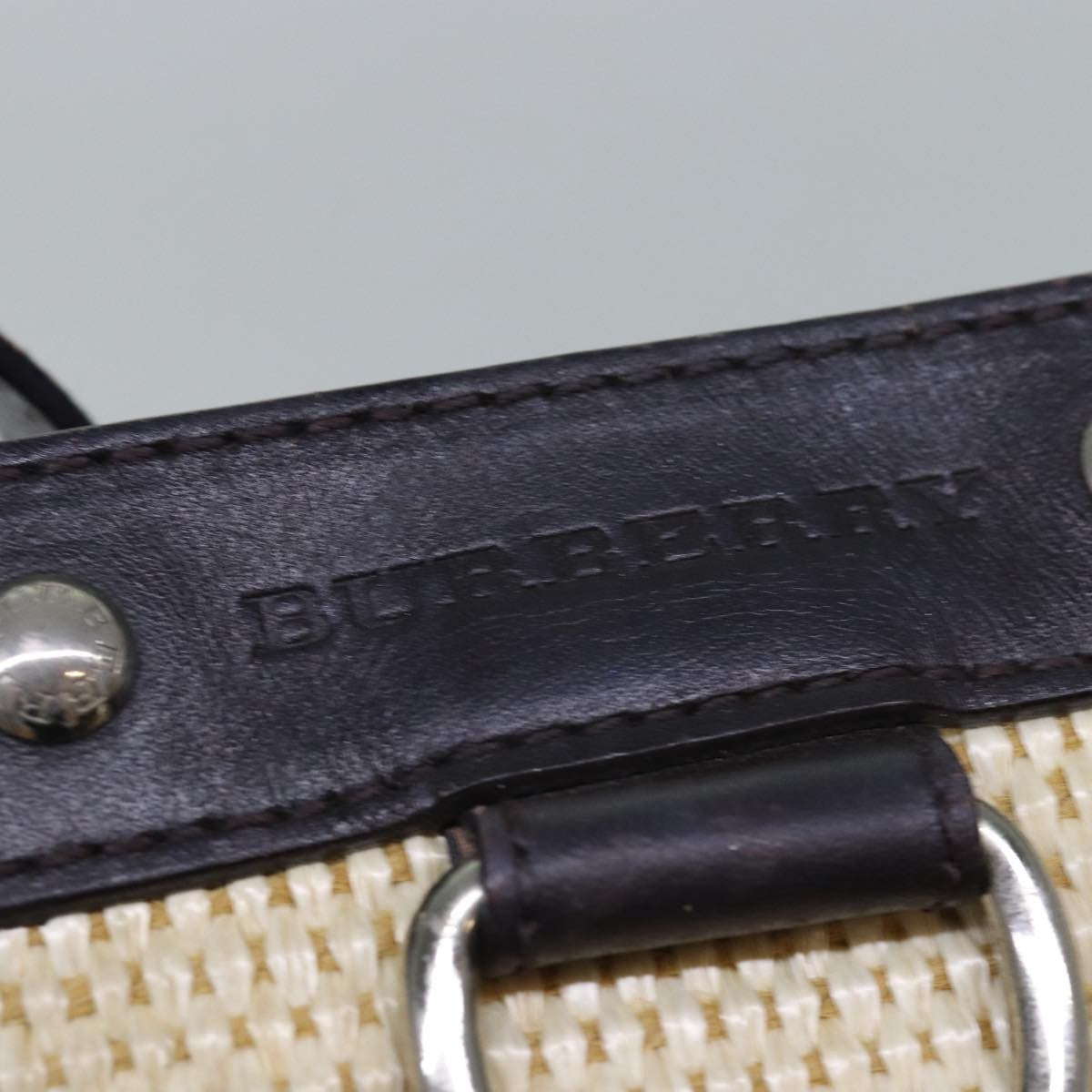 Burberry Vintage Shoulder Bag Leather, BEIGE, LEATHER, Shoulder bag