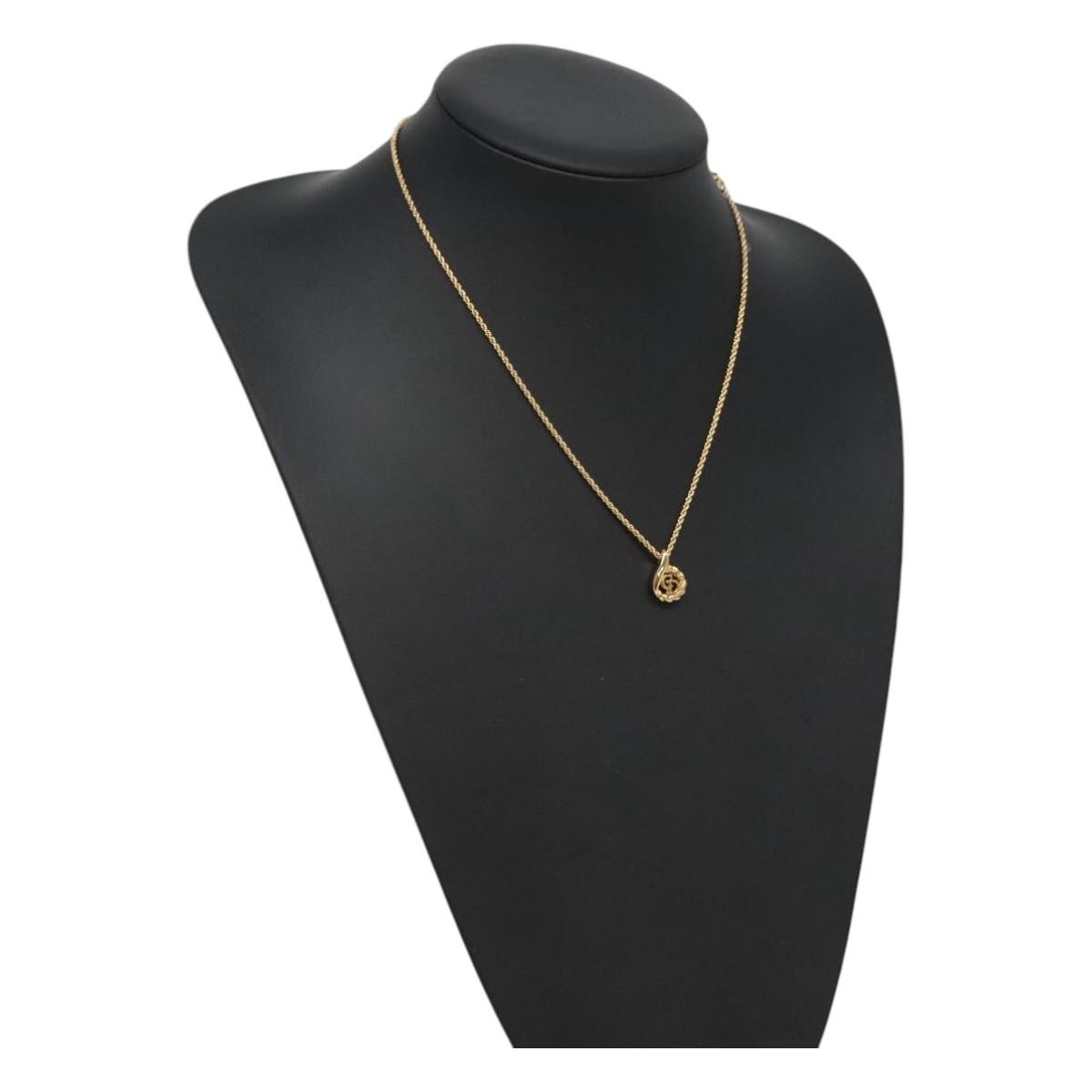 Christian Dior CD Logo necklace Metal, GOLD, METAL, Necklace