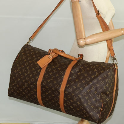 Louis Vuitton Keepall Bandouliere Bag Monogram Canvas, BROWN, CANVAS, Travel bag