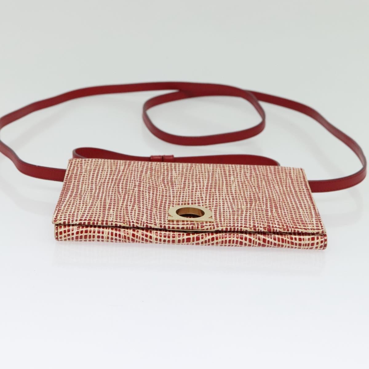 Salvatore Ferragamo Gancini Shoulder Bag Leather, RED, LEATHER, Shoulder bag