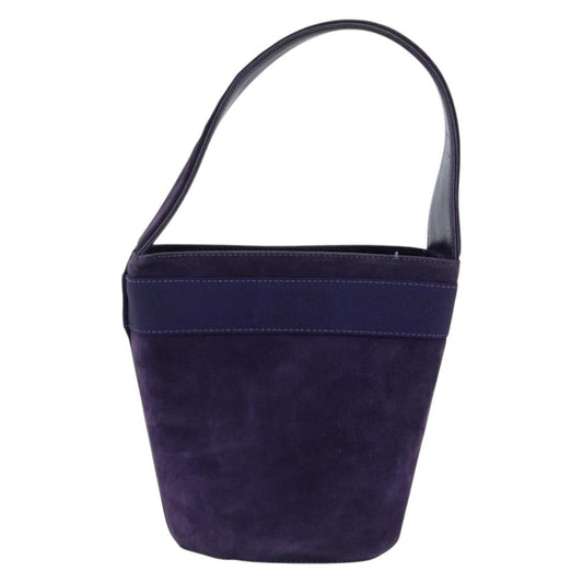 Salvatore Ferragamo Vara Bow Top Handle Bucket Bag Suede, PURPLE, SUEDE, Handbag