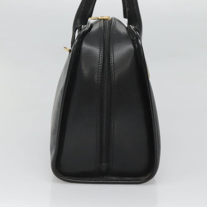 Celine Circle Logo Handbag Leather, BLACK, LEATHER, Handbag
