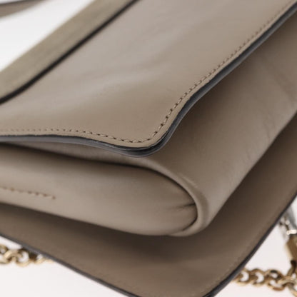 Chloe Faye Shoulder Bag Leather and Suede, BEIGE, SUEDE, Shoulder bag