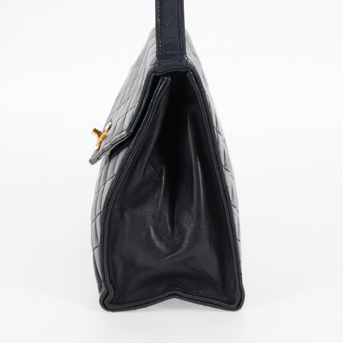 Chanel Vintage Envelope Flap Shoulder Bag Quilted Lambskin, BLACK, LACE, Shoulder bag
