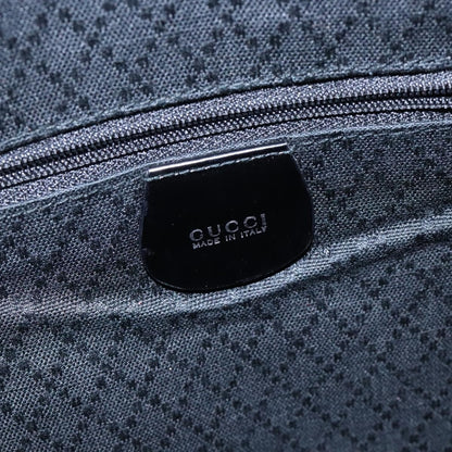 Gucci Vintage Bamboo Handle Tote Nylon, Black, Nylon, Tote Bag