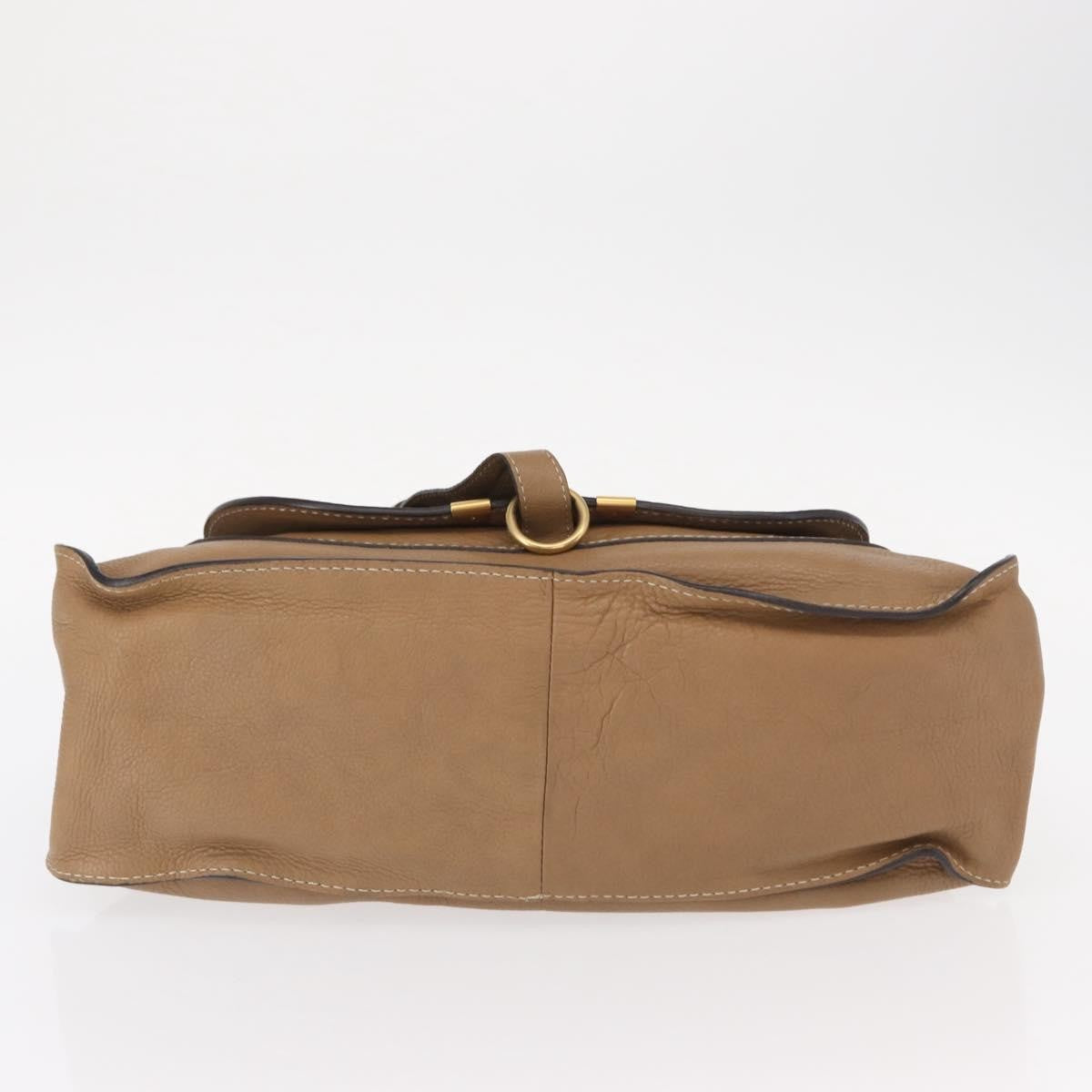 Chloe Marcie Satchel Studded Leather, BEIGE, LEATHER, Handbag