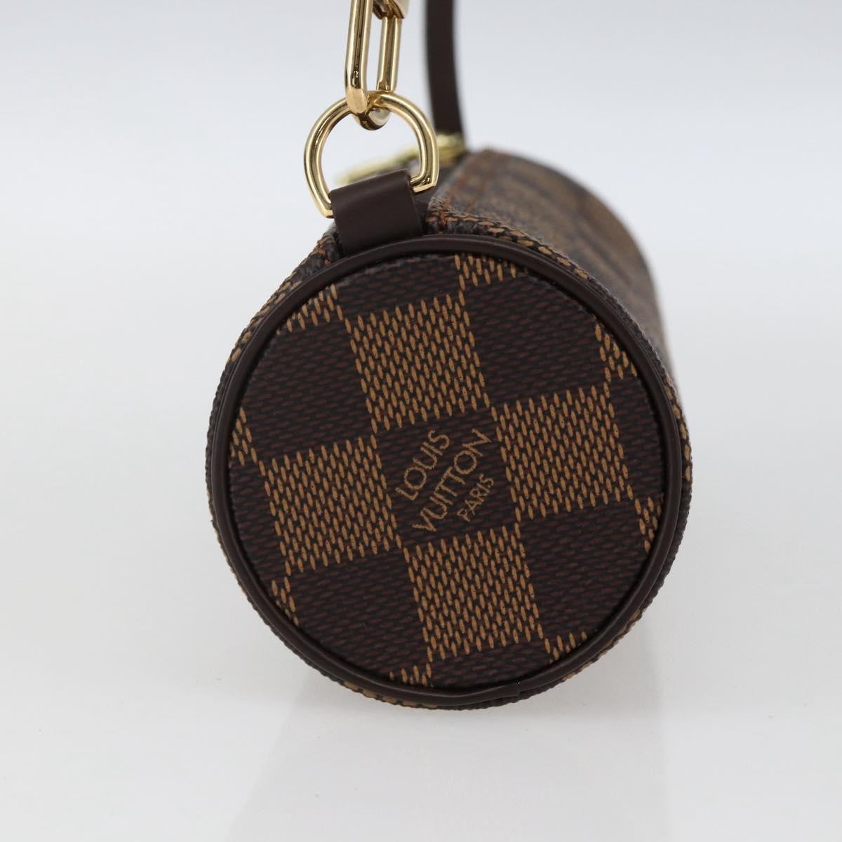 Louis Vuitton Papillon Pochette Damier, Brown, Canvas, Clutch