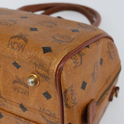 MCM Visetos Handbag Canvas and Leather, BROWN, CANVAS, Handbag