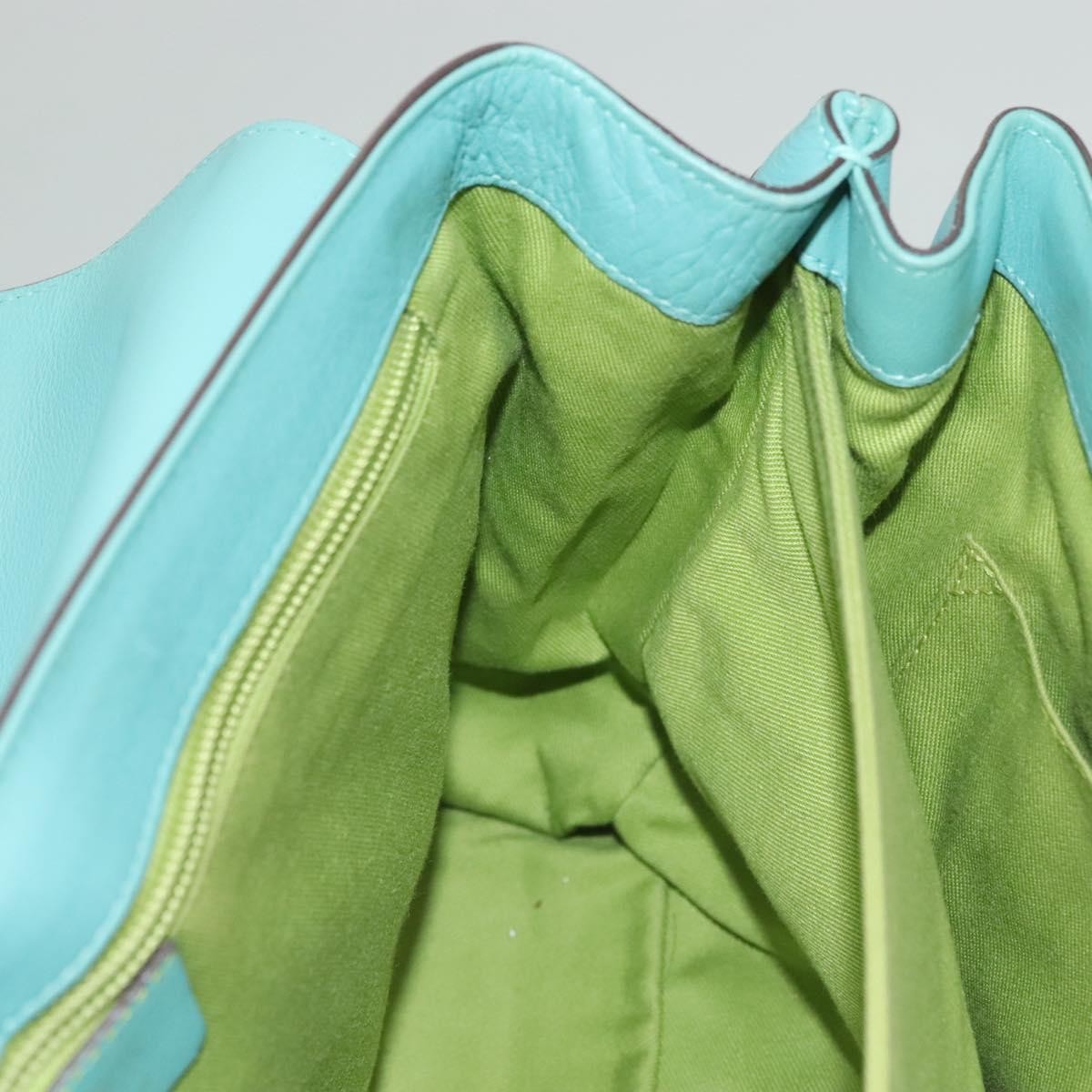 Salvatore Ferragamo Virna Satchel Leather, TURQUOISE, LEATHER, Handbag