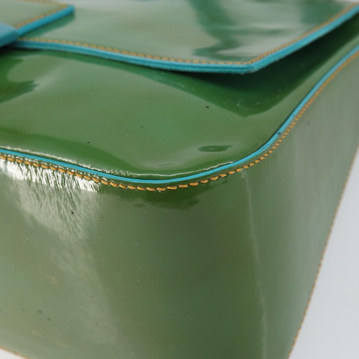 Fendi Forever Big Mama Bag Patent, GREEN, PATENT_LEATHER, Shoulder bag