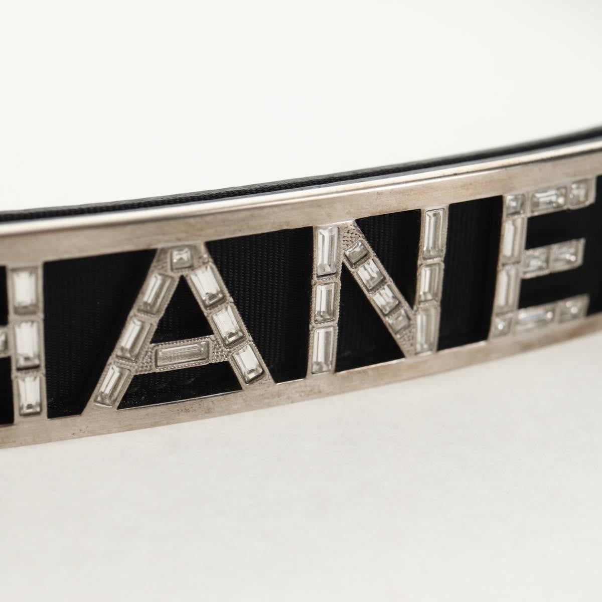 Chanel Logo Belt Leather, BLACK, LEATHER, Belts