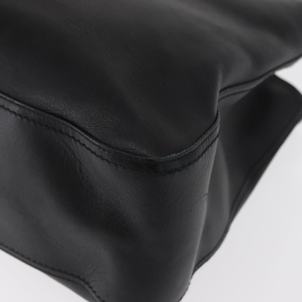 Salvatore Ferragamo Gancini Tote Leather, BLACK, LEATHER, Tote bag