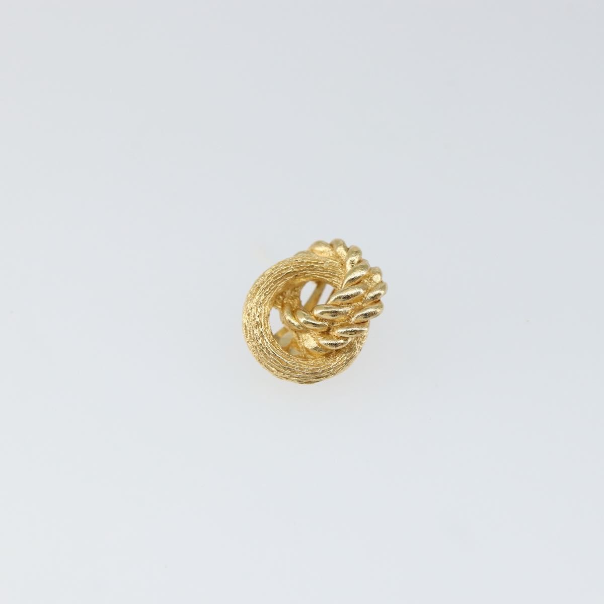 Christian Dior Vintage Round Clip-On Earrings Metal, GOLD, METAL, Earrings