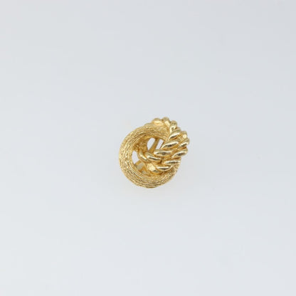 Christian Dior Vintage Round Clip-On Earrings Metal, GOLD, METAL, Earrings