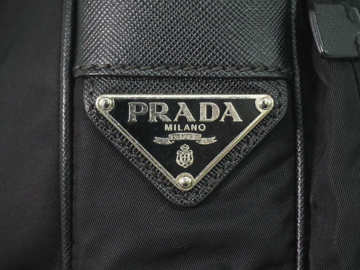 Prada Double Pocket Zip Messenger Tessuto, BLACK, NYLON, Shoulder bag