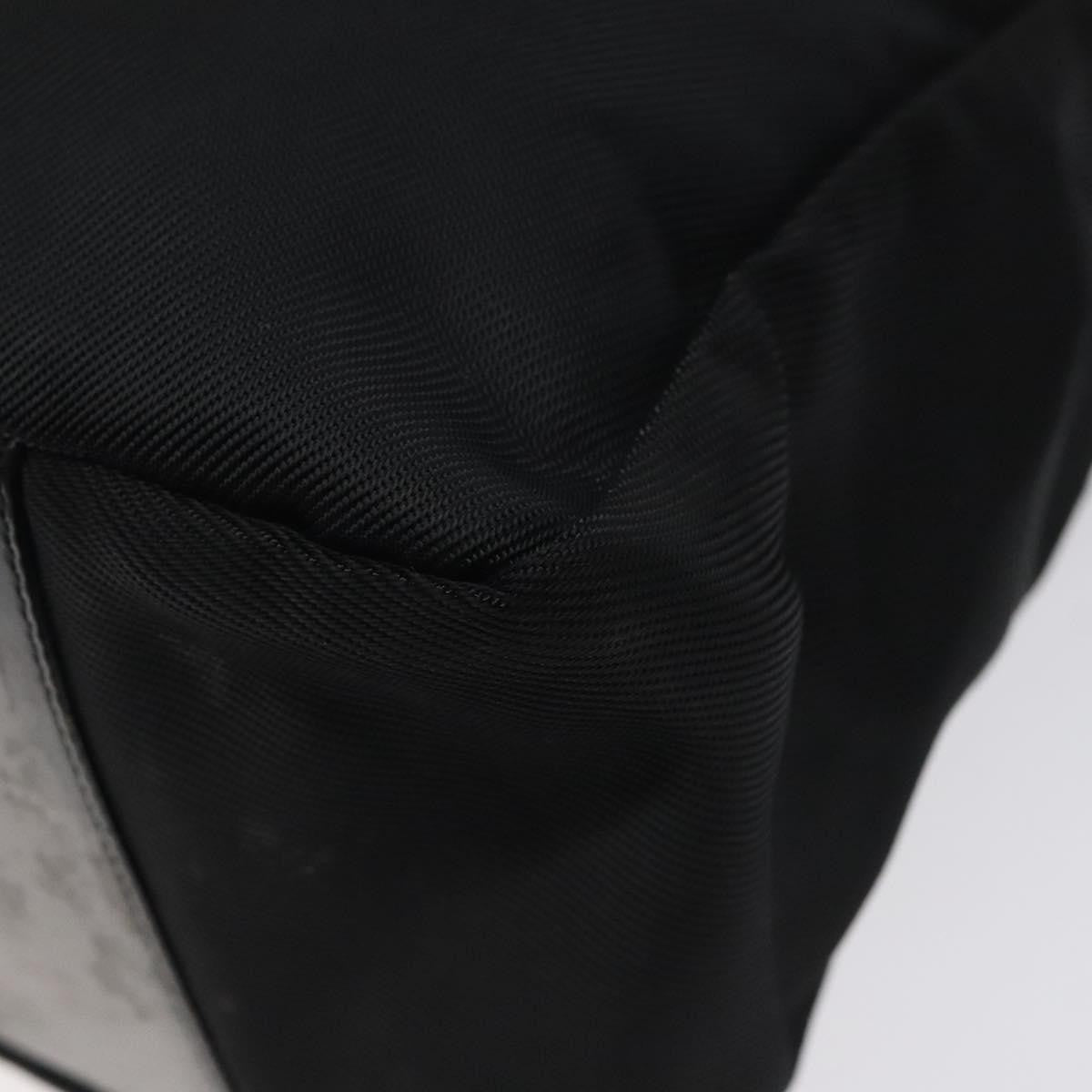 Gucci Vintage Bamboo Shoulder Bag Nylon, BLACK, NYLON, Shoulder bag