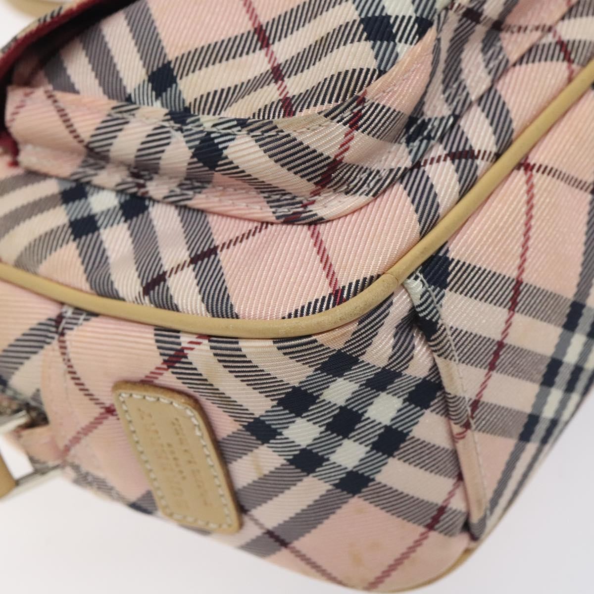 Burberry Nova Check Blue Label Nylon, PINK, NYLON, Shoulder bag