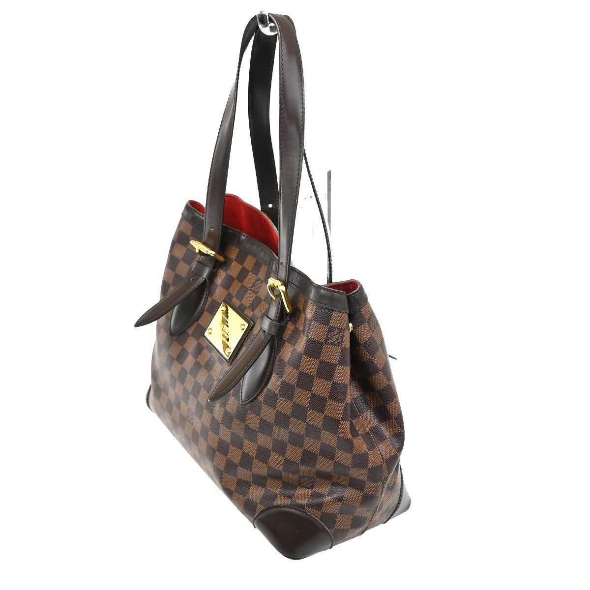 Louis Vuitton Hampstead Handbag Damier, BROWN, CANVAS, Shoulder bag