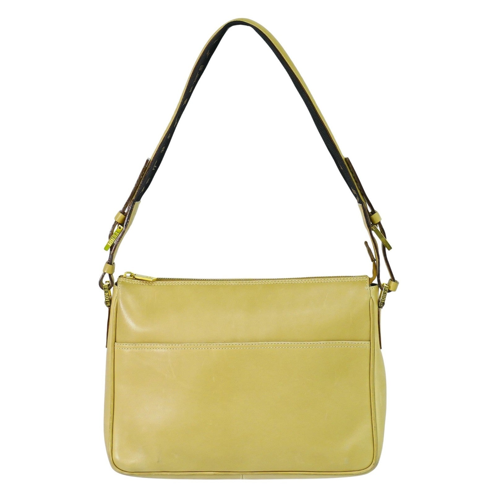 Fendi Baguette Bag Leather, BEIGE, LEATHER, Handbag