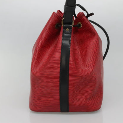 Louis Vuitton Petit Noe Handbag Two Tone Epi Leather, RED, LEATHER, Handbag