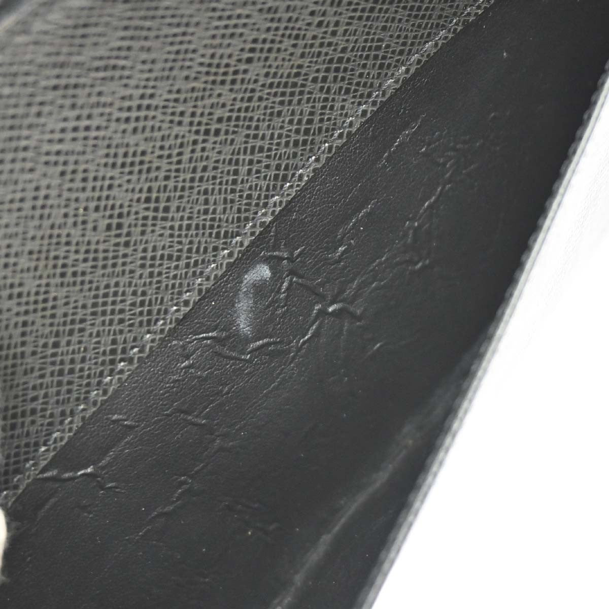 Louis Vuitton Pochette Baikal Clutch Taiga Leather, Black, Leather, Clutch