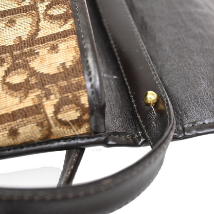 Christian Dior Vintage Trotter Shoulder Bag Canvas, BROWN, CANVAS, Shoulder bag