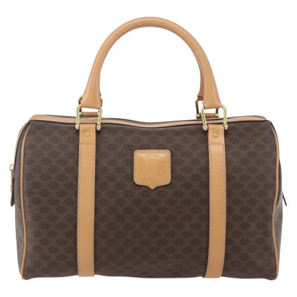 Celine Vintage Macadam Boston bag Canvas, BROWN, CANVAS, Travel bag