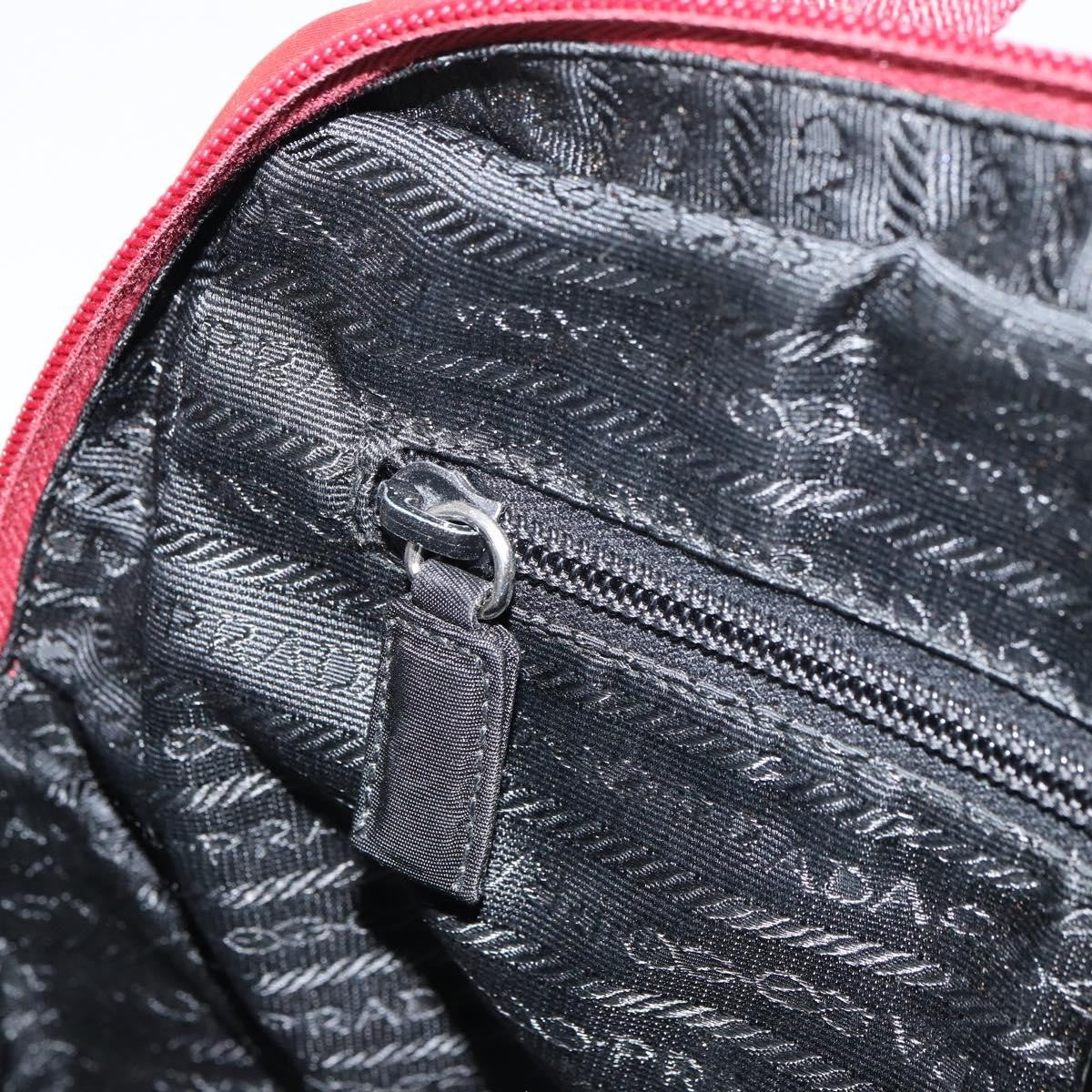 Prada Zip Around Tote Tessuto, Red, Nylon, Shoulder Bag