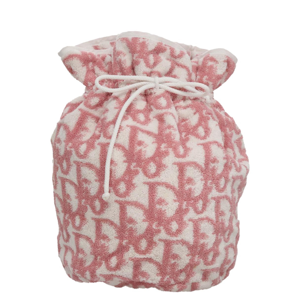 Christian Dior Vintage Trotter Pouch Pile, PINK, COTTON, Clutche & pouche