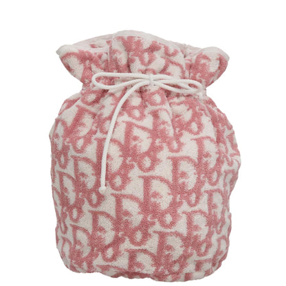 Christian Dior Vintage Trotter Pouch Pile, PINK, COTTON, Clutche & pouche