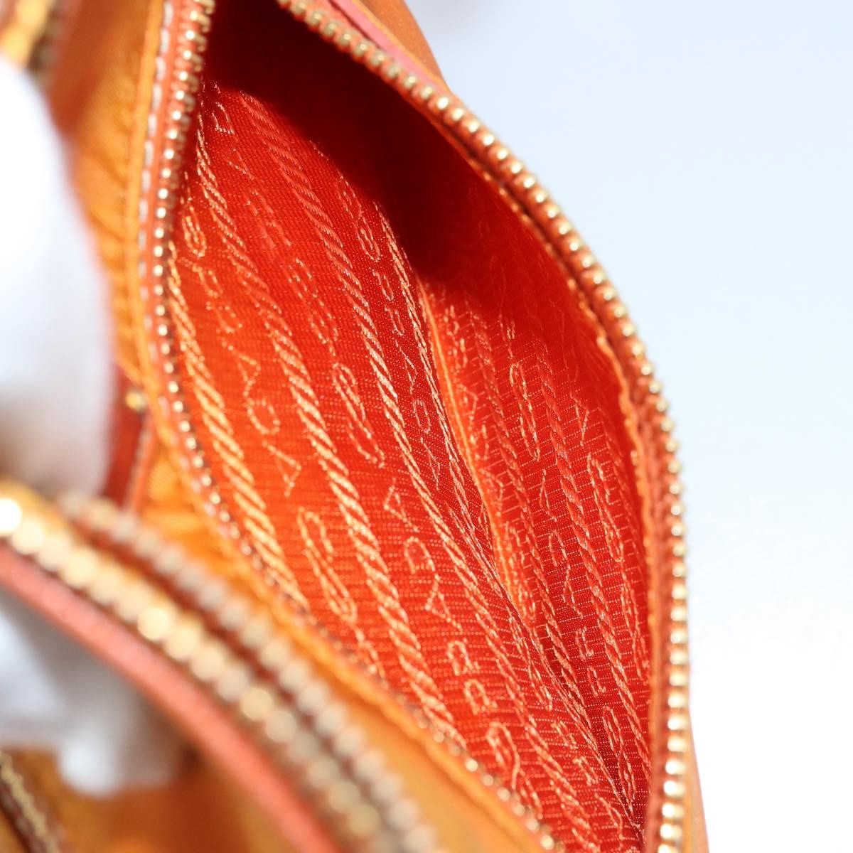Prada Front Zip Hobo Tessuto, ORANGE, NYLON, Shoulder bag